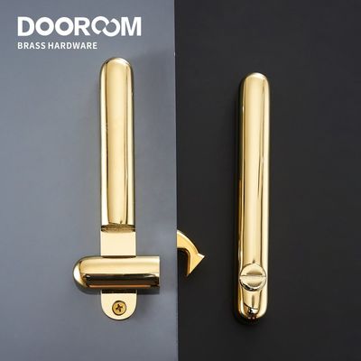 qualità  Dooroom Sliding Door Brass Lock Set Handles Gold PVD Black Living Room Bathroom Balcony Interior Kitchen D185 D186 fabbrica