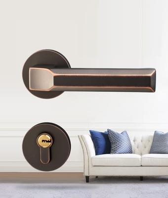 Home antic copper door mortise locks lever door leverset handle tubular lever leverset lock for privacy door lock