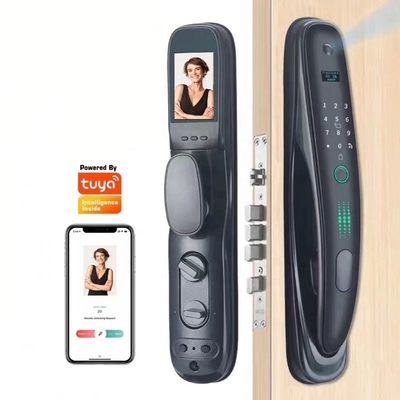 Aluminum Alloy Digital Touch Code Lock Fingerprint Full Automatic Smart Lock With Tuya Smart Locks With Camera