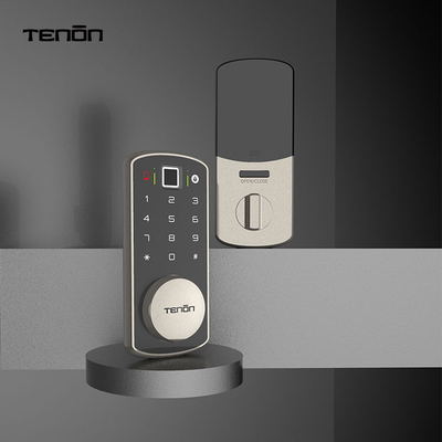 Wooden or Metal Doors Tenon A3 6-in-1 Entry Door Lock Bluetooth Tuya Keyless Electronic Back and forth Fingerprint Automatic Remote Control Door Lock