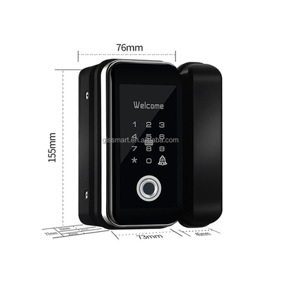 Home/Hotel/Apartments/Sliding Door Smart Glass Lock Office Door Lock Digital RF Biometric Glass Fingerprint Optional Card Remote Control